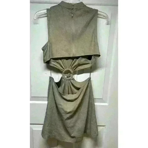 altar'd state Mini dress Body Con Cut Out Sz Medium Brown Tan Sleeveless - Picture 6 of 10